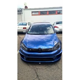 Накладка сплиттер на передний бампер на Volkswagen Golf VI R400